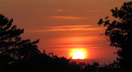 a red sky sunset