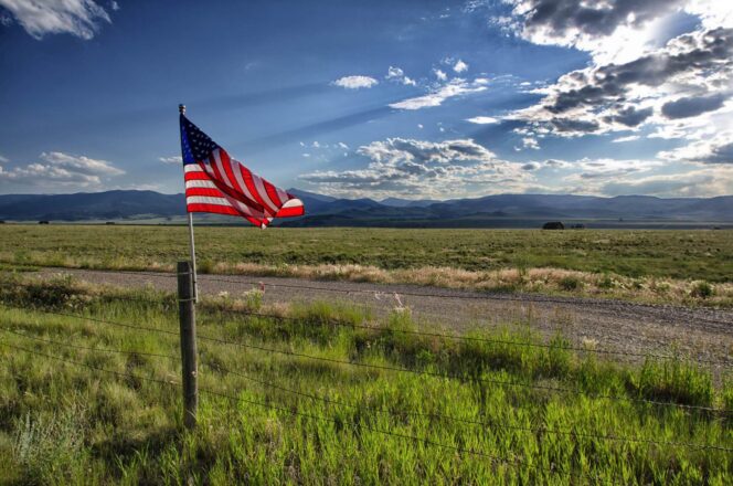 American Flag Landscape