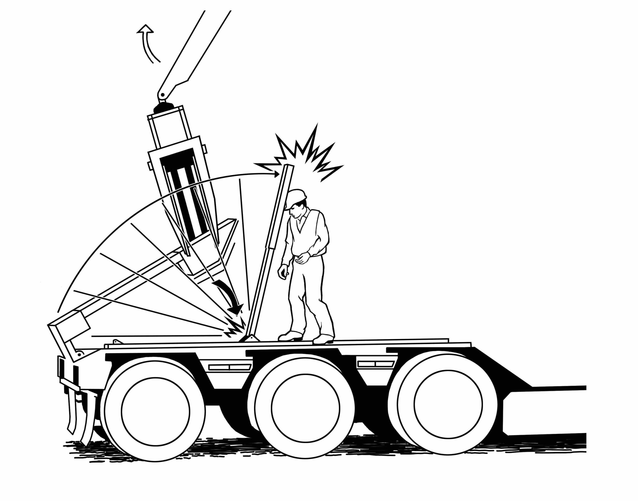 SA-Lowboy-Operator-Struck-by-Boom-Stand-Support-Arm-iillustration