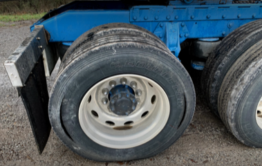 Truck Tire Explodes