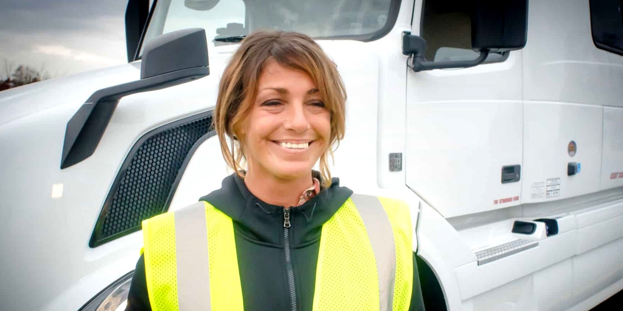 Woman and Truck