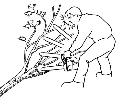 Chainsaw Kickback