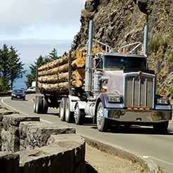 photo of logging truck