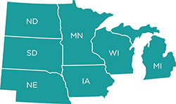 Lake States Region for FRA map