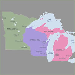 FRA map of Lake States