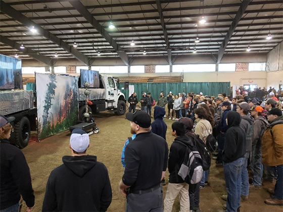 Photo of Miller Timber educates students on wildland fire basics