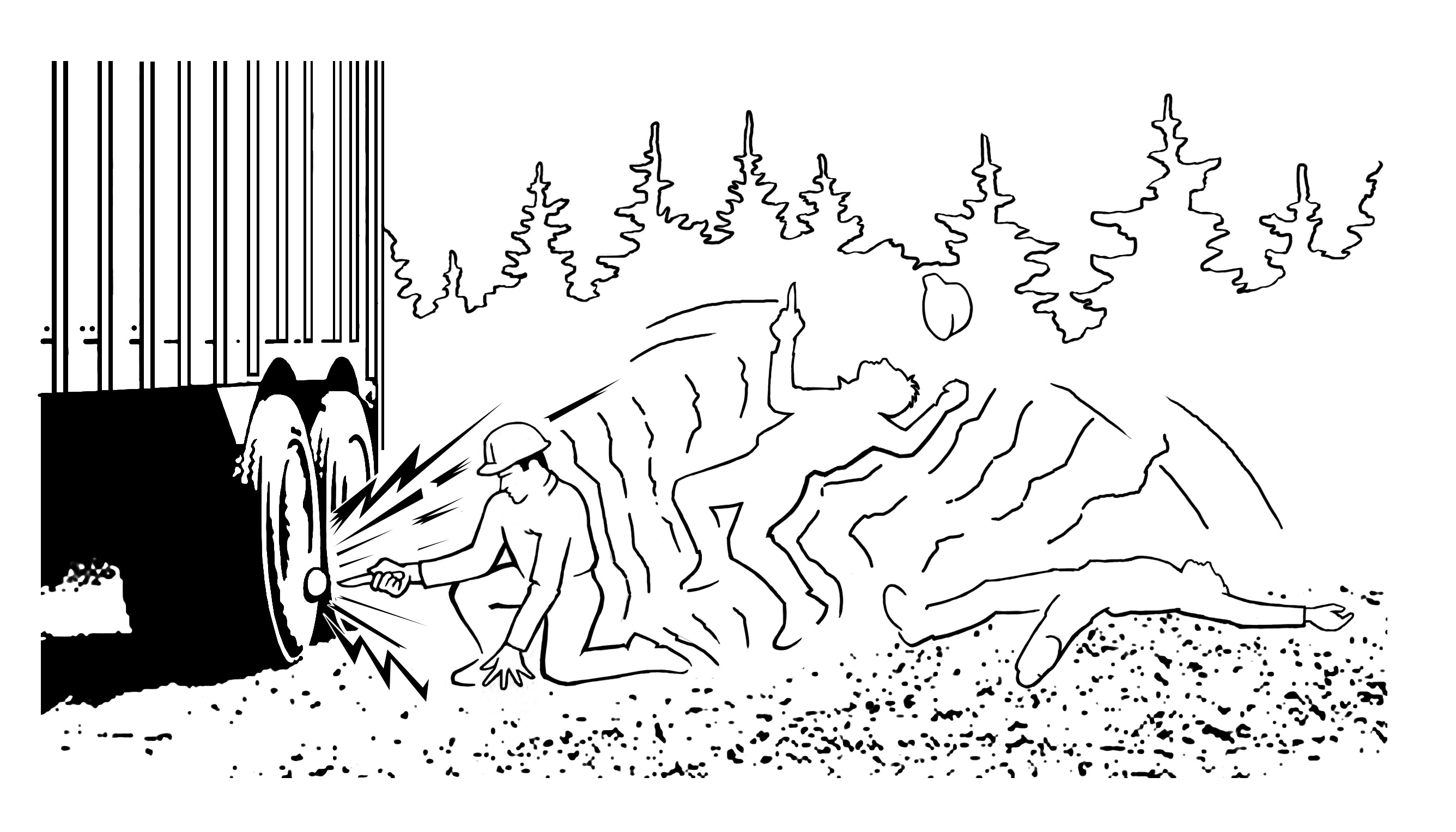 Tire Rupture Illustration