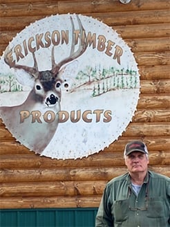 Dale Erickson outside his office located near Baudette, MN.