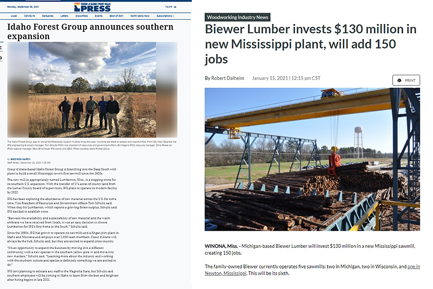 20-21 Mississippi Sawmill Announcements: What They Mean for Forestry ...