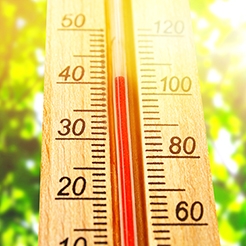 image of thermometer with temperature over 100 degrees