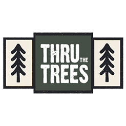 Thru the Trees logo graphic with 2 trees